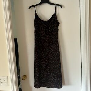 Women’s Dazy Sleeveless Gathered Tie neck Sleeveless Midi Dress